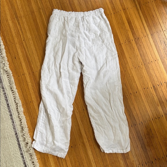 JCREW White Linen Pants - Picture 3 of 4